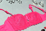 FLORAL WIRE BRA SET - COLOR