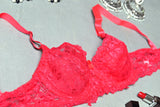 FLORAL WIRE BRA SET - COLOR