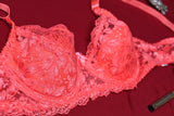 FLORAL WIRE BRA SET - COLOR