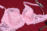 FLORAL WIRE BRA SET - COLOR