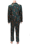 Pretty and patterned pajama silk suit- color